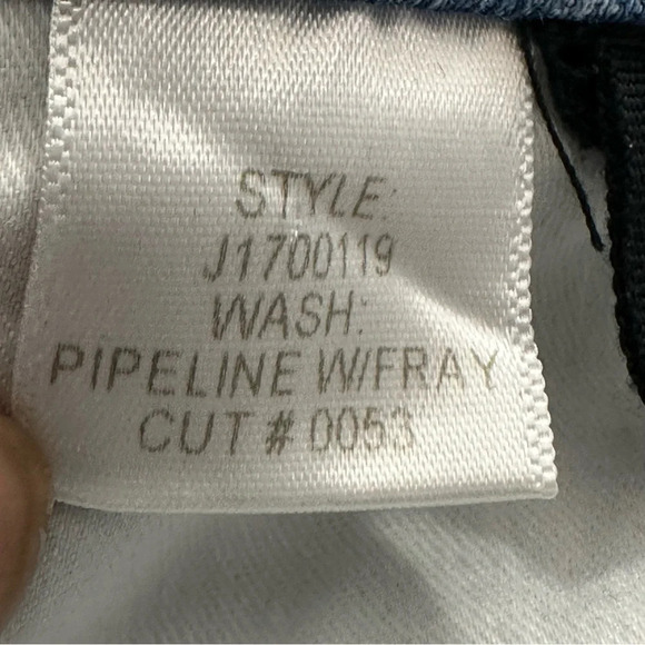 Veronica Beard Ines 10.75 Girlfriend Jeans in Pipeline Frayed Hem Crop Sz: 28 - Picture 9 of 9